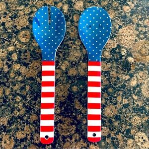 Threshold Decorative July 4th Patriotic American Flag 2piece Serving Utensil Set